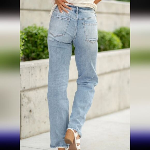 1469 NWT Lovervet By Vervet Tummy Control Top Mid Rise Wide Leg Sz 29/9 - Picture 2 of 11